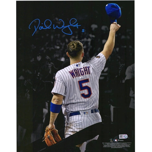 David Wright New York Mets Autographed 11" x 14" Cap Tip Spotlight Photograph - Fanatics Authentic Certified