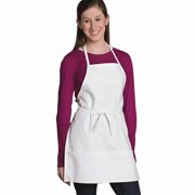 Uncommon Threads Unisex Child Apron 2 Sec. Pocket, White, One Size