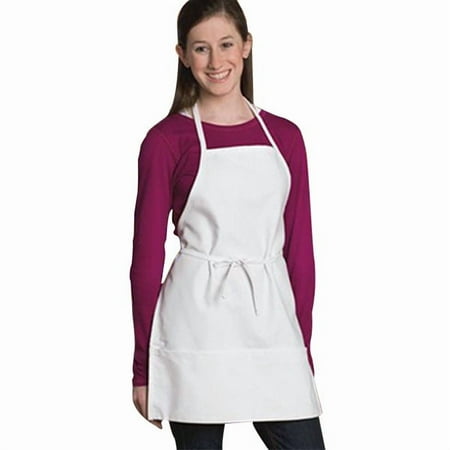 Uncommon Threads Unisex Child Apron 2 Sec. Pocket, White, One Size