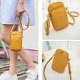 thumbnail image 1 of Lubelski Women Solid Color Multi Pocket Faux Leather Crossbody Shoulder Bag Phone Purse, 1 of 7