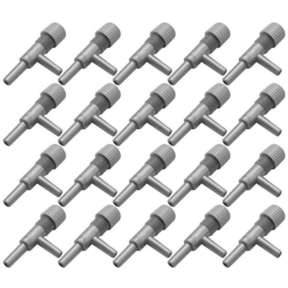 Aquarium Fish Oxygen Air Line Tubing Flow Control Valve 20 Pcs Gray