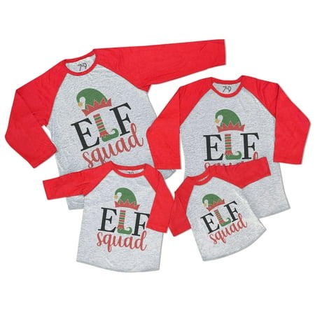 

7 ate 9 Apparel Matching Family Merry Christmas Shirts - Elf Squad Red Shirt 5T