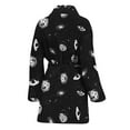 thumbnail image 2 of Black And White Ufo Pattern Women Bathrobe One Size Univeral Fits, Alien Ufo Space Fashion Lightweight Plush Fleece Long Robe For Women, 2 of 3