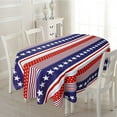 thumbnail image 5 of 4th of July Tablecloth 54 x 72 inch Memorial Day Patriotic Table Cloths Waterproof American Flag Table Cloth for Oval Table, 5 of 6