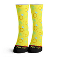 thumbnail image 2 of Function - Wedding Bride Rings and Diamonds Pattern Fashion Socks Yellow, 2 of 10