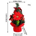 thumbnail image 3 of Fnochy Tabletop Mini Christmas Tree, Artificial Small Xmas Tree Decor with Ornaments Miniature Tree with Ball, Snow and Baubles for Crafts Home Desktop Desk Festive Holiday Decoration, 7.87" Tall, 3 of 5
