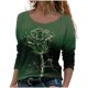 thumbnail image 1 of Moda mujer manga larga cuello redondo blusa estampada otoño casual pulóver tops Fridja  fjkfkj470, 1 of 5