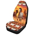 thumbnail image 5 of Uourmeti Car Seat Cover Firmly Stitched Front Car Seat Cover Polyester Wear Resistant, Suitable for Truck Van, Horses Sunset Geometric Print, 5 of 6