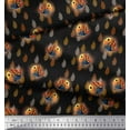 thumbnail image 2 of Soimoi Georgette Viscose Fabric Feather & Bird Cartoon Fabric Prints by Yard 42 Inch Wide, 2 of 3