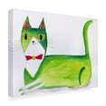 thumbnail image 4 of Trademark Fine Art Sharyn Bursic  The green cat Canvas Wall Art, 4 of 4