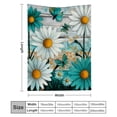 thumbnail image 3 of Creowell Daisies Butterflies Folk Art Flannel Blanket, Lightweight Multi-Purpose 60*80in, 3 of 7