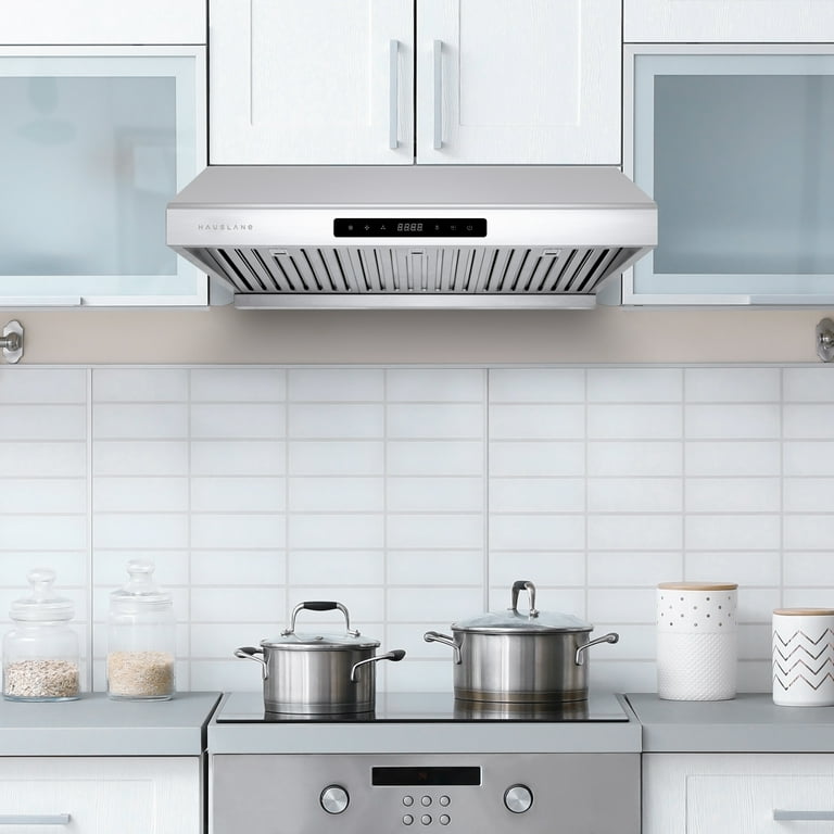 IKTCH Island Range Hood Upgrated 30, 900 CFM Ducted Range Hood with 4  Speed Fan, Stainless Steel Range Hood 30 inch with Gesture Sensing & Touch