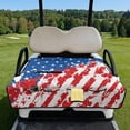 thumbnail image 2 of Whosucclay Distressed American Flag Foldable Golf Cart Seat Covers, 51.18 x 30.3 inches Non-Slip 4 Pockets Golf Cart Seat Towel with All-Weather Protection, 2 of 9