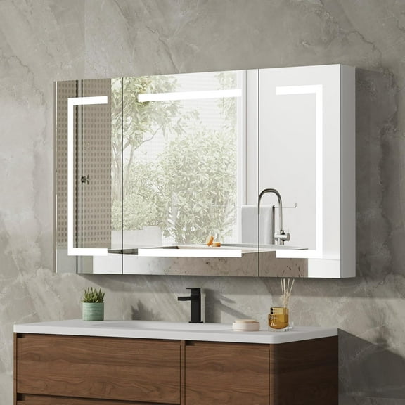 24" x 30" Medicine Cabinet with LED Mirror for Bathroom, Linor Aluminum Wall Mounted LED Medicine Cabinet, Defog, Stepless Dimming, 3 Colors, 2 Outlets, 2USB (Single Door)