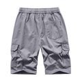 thumbnail image 4 of fartey Men's Plus Size Camo Shorts Multi Pockets Loose Fit Cargo Short Elastic Waist Drawstring Outdoors Pants, Regular Big S-5XL, 4 of 5