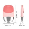thumbnail image 4 of Mcolor Facial Cleansing Brush, 3-in-1 Electric Silicone Face Scrubber, Vibrating Massager, IPX7 Waterproof, USB Rechargeble Brush for Deep Cleanning, Blackhead Remover, Exfoliating (Pink), 4 of 7