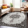 thumbnail image 6 of World Rug Gallery Traditional Medallion Area Rug - BROWN 5' X 7', 6 of 8