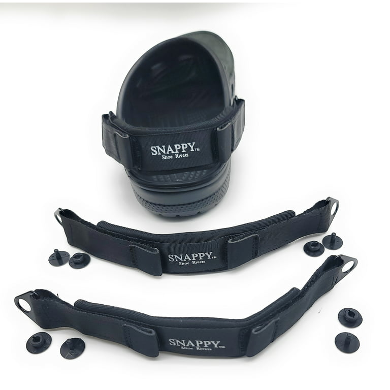 Snappy Adjustable Soft Replacement Heel Straps Black for Clog Shoes 