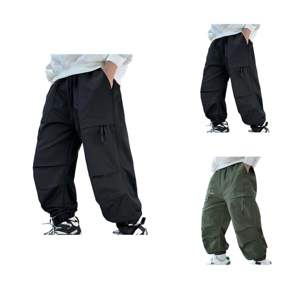 Boys Pants Boys Cargo Pants for Everyday Outdoor and School Wear With Multiple Pockets Durable Twill Fabric Trousers for Kids Play and Adventures