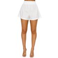 thumbnail image 4 of Sunloudy Conjunto de 2 piezas de verano a juego para mujer, camisa abotonada de media manga de color sólido + conjunto de pantalones cortos con cintura elástica para damas Sunloudy  S M L XL XXL, 4 of 7