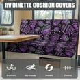 thumbnail image 4 of XYZCANDO Easter Egg RV Dinette Cushion Covers Sofa Slip Covers for 2 Seat Cushion Couch RV Accessories Couch Cover 2 Cushion Sofa Comfort Bench Cushion Slip Covers for Loveseat RV Furniture Black, 4 of 7