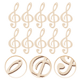 thumbnail image 5 of 10 Pcs Découpes en Forme de Note de Musique Tranches de Bois Non Finies Pièces de Bois DIY Décors, 5 of 5