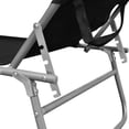 thumbnail image 4 of Outdoor Foldable Sun Chaise Lounger with Canopy, 74 Inch Steel, Black, 4 of 6
