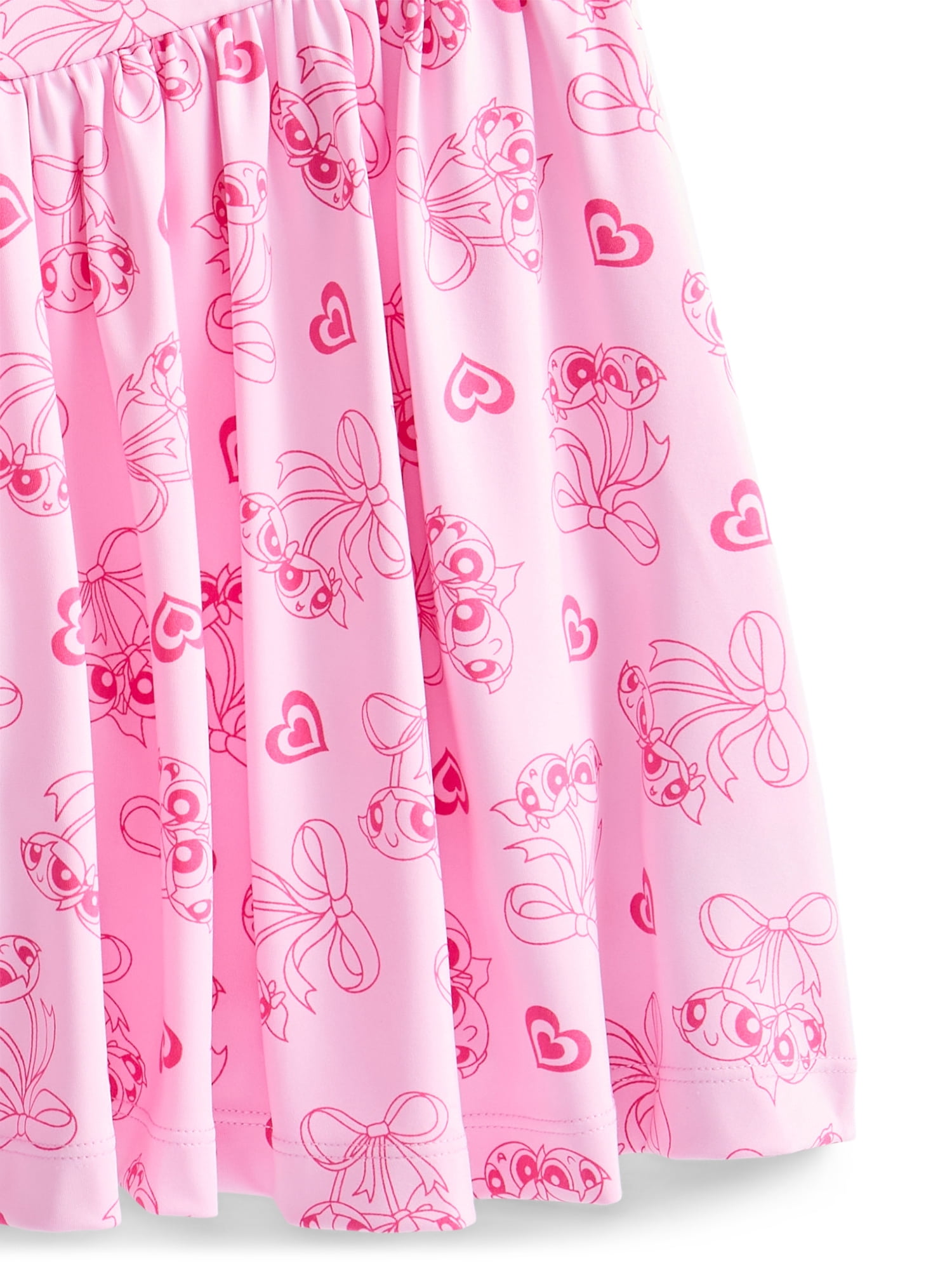 Powerpuff Girls Girls Active Sleeveless Dress with Built-In Shorts, Sizes 4-12