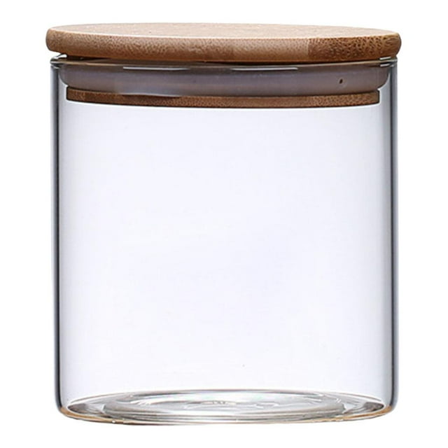 Contenedor de alimentos de vidrio con tapa de bambú Gloria Lata sellada 10x10cm 550ml