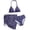 Z23-Purple, variant on Girls Swimsuit Set Size 6 V Neck Spaghetti Strap Wireless Triangle Flounce Bikini Tankini Set Breathable Kids Swimwear with Cover Up Beachwear,B-Multicolour,4Y(3-4 Years)