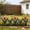 B, variant on Border Small Garden Fence Mini, Yard Decorative Edging for Flower Beds Lawns Pathways Vegetable Garden Rustic Wood White Picket Style Durable Weather Resistant Plastic Easy Ground Stake Installation