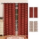 thumbnail image 1 of Cortinas de Navidad - Decoración navideña impresa en rojo y blanco con ojales, panel opaco de 53x84 pulgadas para ventana del salón, 1 of 8