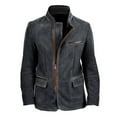 thumbnail image 2 of DPTALR Men's British Style Solid Color Warm Zipper Jacket,Dark Gray, XXL, 2 of 7