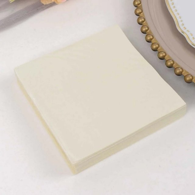 HLONK Lot de 50 Serviettes en Papier Orange 2 Plis pour Dîner, Réception, Cocktail, Boisson
