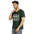 thumbnail image 4 of Inkmeso Mens Tshirt&nbsp;With A Body Like This Who Needs Hair ? Tshirt For Daddys Gift Tee Shirt For Funny Balding Dad Tee, 4 of 6