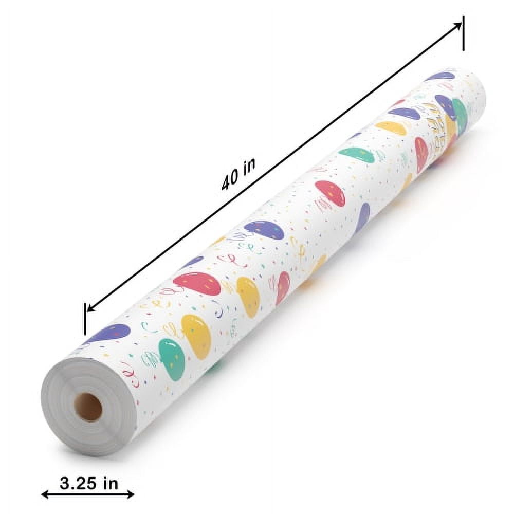 Exquisite Premium Birthday Party Tablecloth - Balloon Print Table Roll - 40" x 300 Ft.