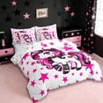 thumbnail image 2 of Erosebridal Cute Unicorn Girls 7-Piece Bedding Comforter Set,Pink Stars Dreamy Princess Style King Bedding Sets For Kids Girls,Reversible, 2 of 7
