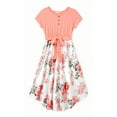 thumbnail image 3 of PatPat Women Dress Mommy & Me Family Matching Sets Casual Pinkish Orange Cap-sleeve Spliced Floral Dresses Women S-XL, 3 of 8
