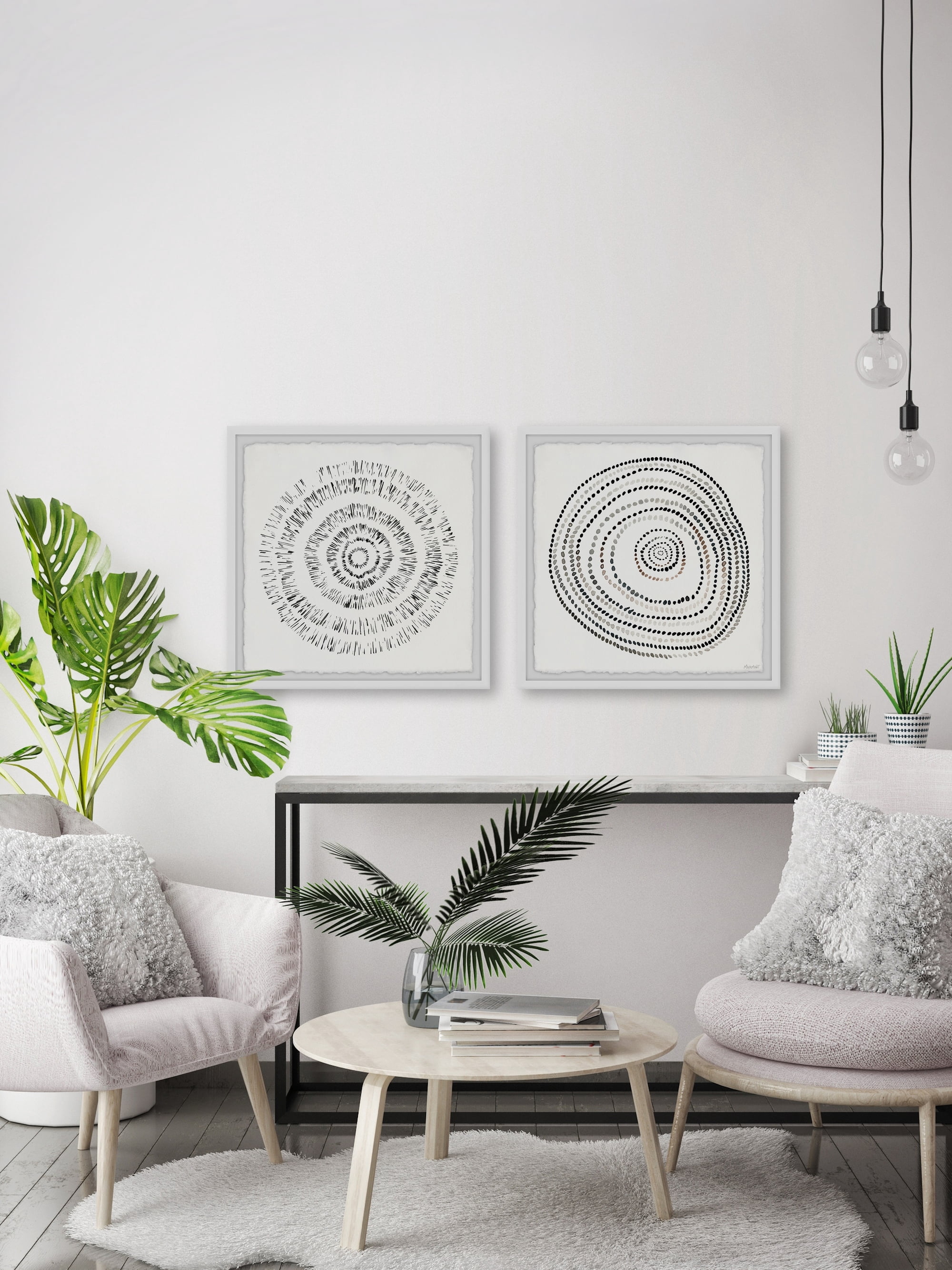 Marmont Hill Endless Circles Diptych, 32" x 64"