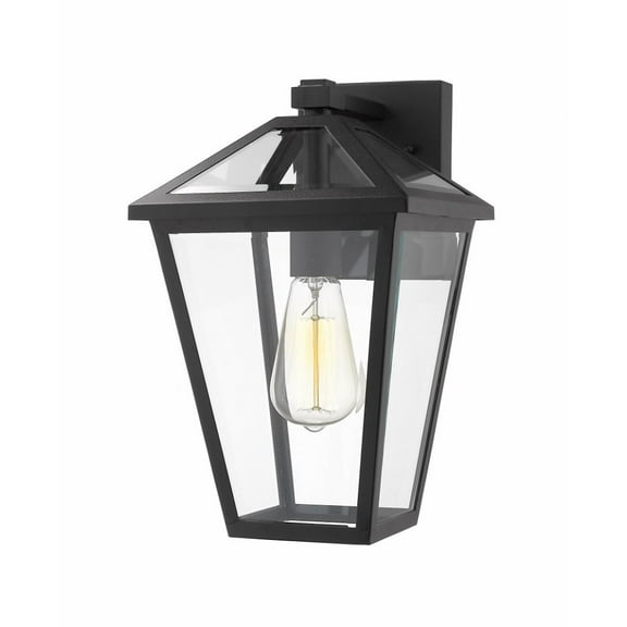 1 Light Outdoor Wall Mount In Traditional Style 8.25 Inches Wide By 13.25 Inches High-Black Finish Z-Lite 579M-Bk