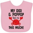 thumbnail image 3 of Inktastic Gigi and Poppop Love Me Crab Boys or Girls Baby Bib, 3 of 4