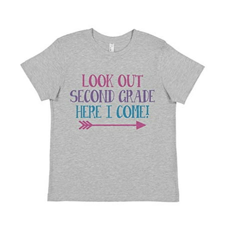 

7 ate 9 Apparel Girl s Look Out 2nd Grade School Shirt Grey