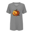 thumbnail image 4 of Bovemsi Womens Shirt Sleeve Tops Soft Loose‑Fit V‑Neck Graphic Short‑Sleeve Prints Fashion Outfits Clothes Breathable XXXL, 4 of 4
