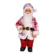 thumbnail image 3 of Muñeco de Papá Noel navideño, manualidad, decoración navideña práctica para fiestas Cuadros rojos y blancos, 3 of 9
