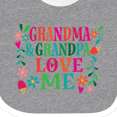 thumbnail image 4 of Inktastic Grandma Grandpa Love Me Girls Girls Baby Bib, 4 of 4