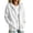 White, variant on VSSSJ Women's Hoodie Sweatshirts Relaxed Fit Zip Up Long Sleeve Drawstring Pocket Casual Sweatshirt Jacket Top Fall Winter Outfit Khaki XXL