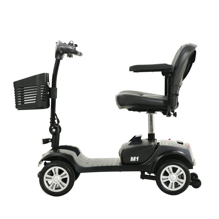 Bekræfte hård bjælke Mobility Scooters On Clearance and On Sale,Four wheels Compact Travel  Mobility Scooter with 300W Motor for Adult-300lbs,Folding mobility scooter,  Metallic Gray - Walmart.com