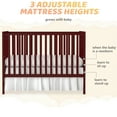 thumbnail image 4 of SESSLIFE 5-In-1 Convertible Crib, Cherry Baby Bed, Converts from Baby Crib to Toddler Bed, Fits Standard Full-Size Crib Mattress(Not Included), 4 of 10