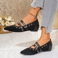 thumbnail image 5 of Womens Mesh Ballet Flats Mary Jane Fishnet Ballerina Buckle Strap Comfortable Causal Dress Shoes, 5 of 6