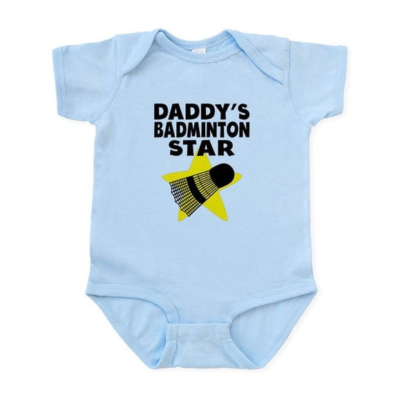 CafePress - Daddys Badminton Star Body Suit - Baby Light Bodysuit, Size Newborn - 24 Months